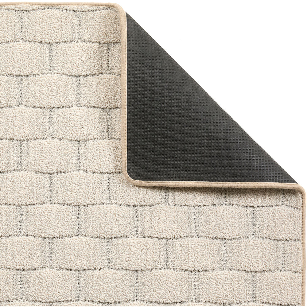 My Mat Ivory Sculptured Basketweave Washable Runner 67 x 150cm Image 3
