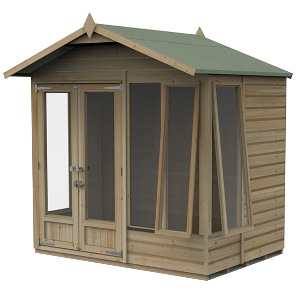 Forest Garden Beckwood 7 x 5ft 2 Opening Shiplap Apex Summerhouse Image 1