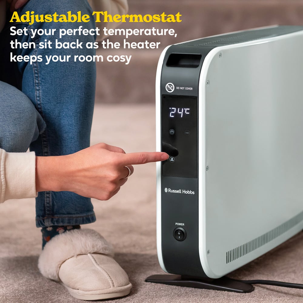 Russell Hobbs RHCVHTF2004 White Digital Touch Panel Convection Heater with Turbo Fan 2000W Image 7