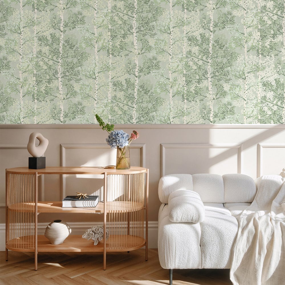 Rasch Wallpaper Silverwood Green Wallpaper Image 3