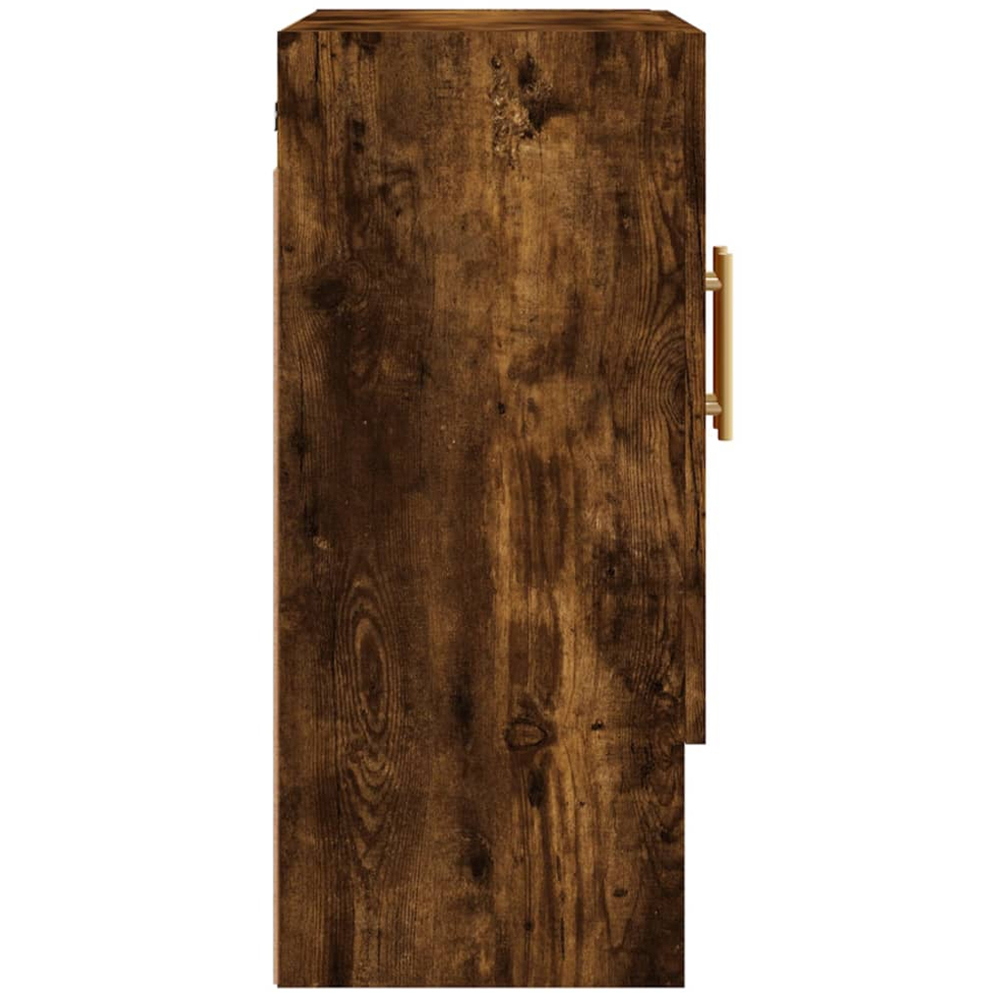 vidaXL 2 Door Single Shelf Smoked Oak Wall Cabinet Image 7