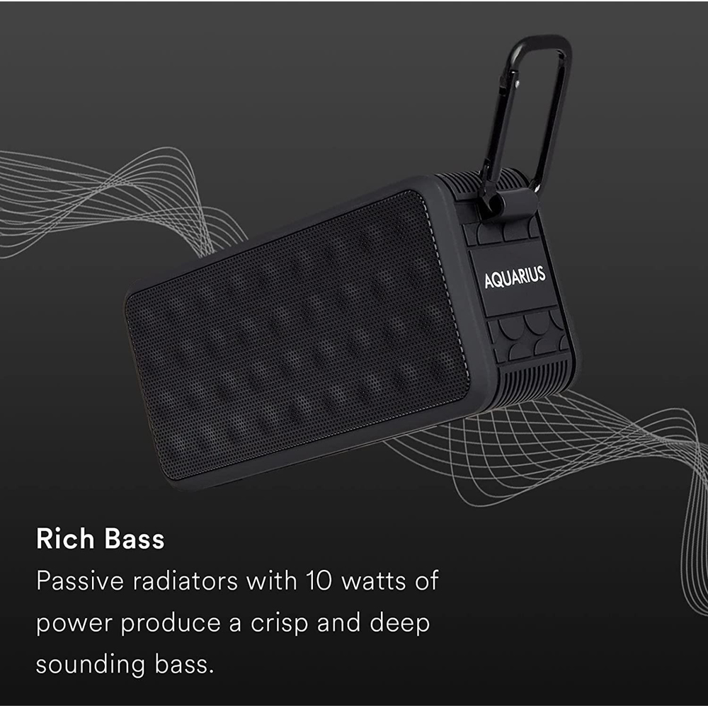 Aquarius Black Portable Bluetooth Speaker Image 5