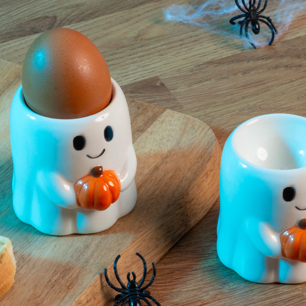 Pack of 2 Ghost Egg Cups White Image 8