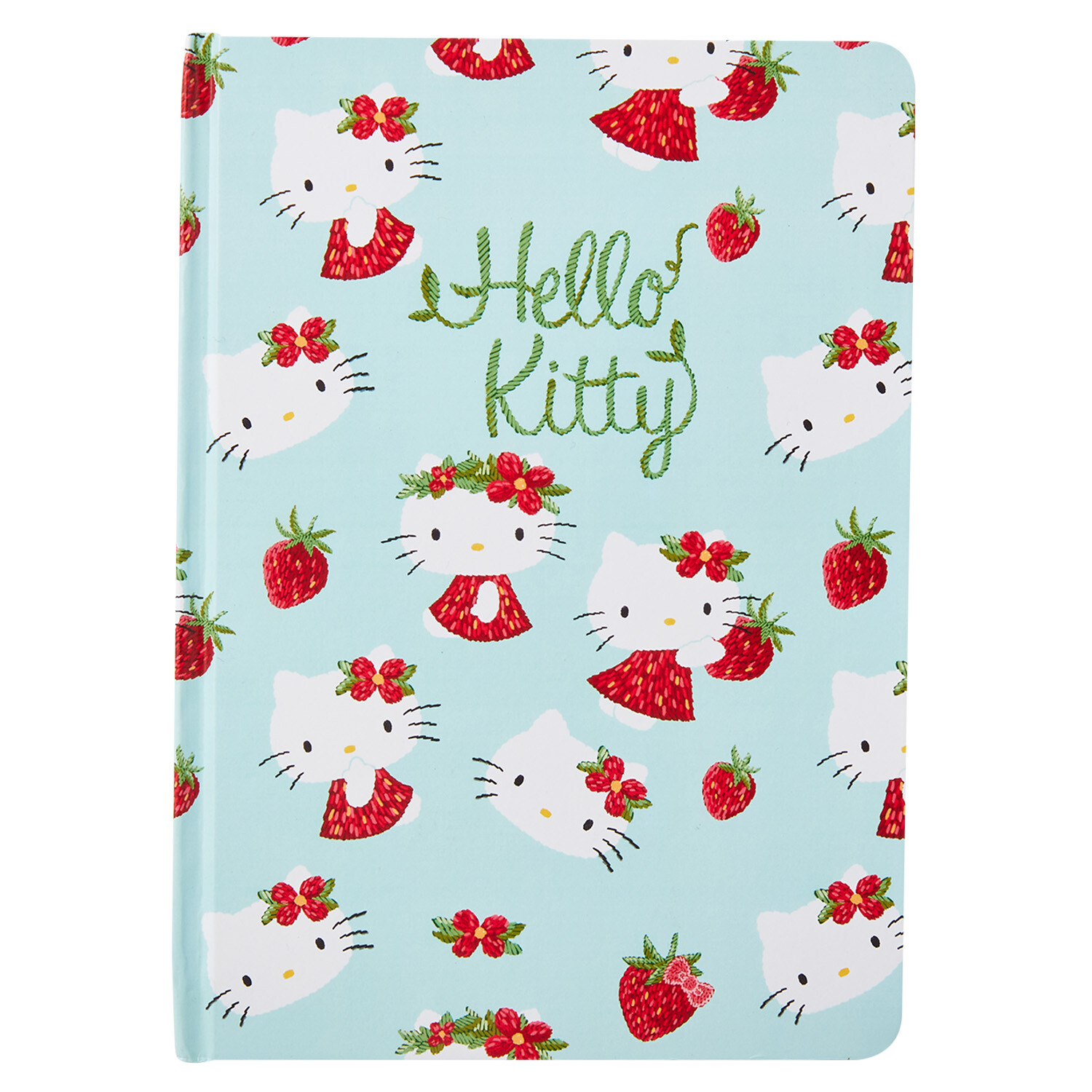 Strawberry Hello Kitty Blue A5 Notebook - Red and Blue Image 1