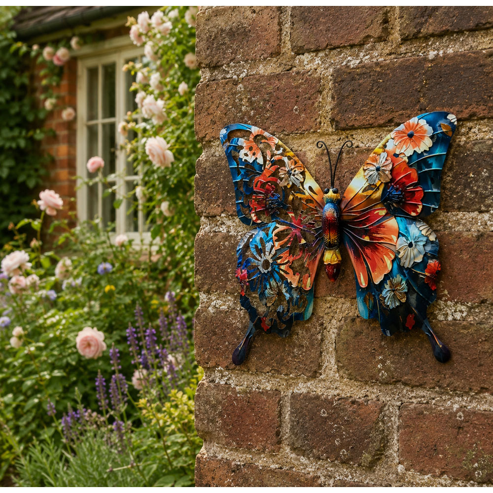 Avilo Botanical Print Metal Butterfly Wall Art Image 5