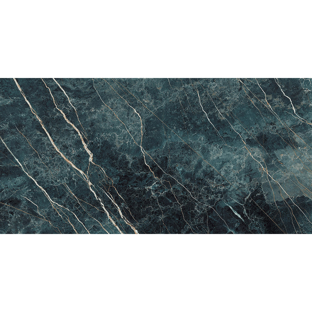 Top Ceramics Aqua-Green Marble Effect High Gloss Porcelain Wall Tile 1200 x 600mm Image 4