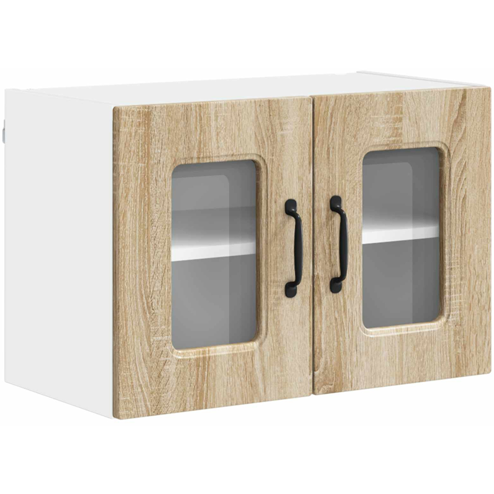 vidaXL Kalmar 2 Door Sonoma Oak Wall Kitchen Cabinet 2 Pack Image 2