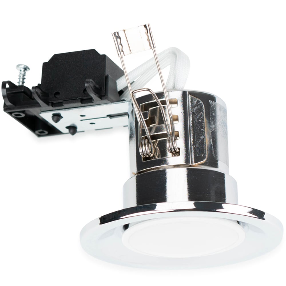 ValueLights Chrome Cool White LED Ceiling Downlight 30 Pack Image 1