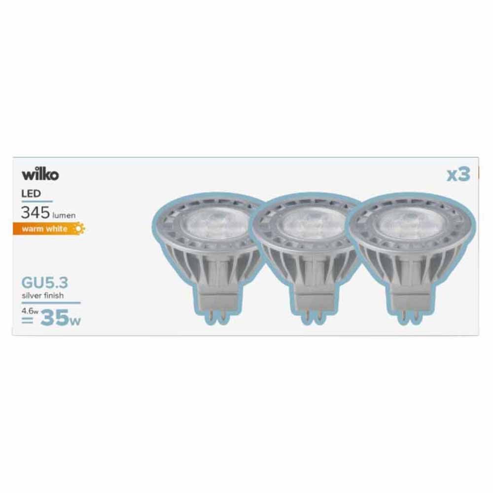 Wilko 3 pack GU5.3 LED 345 Lumens Spotlight Bulb Image 1