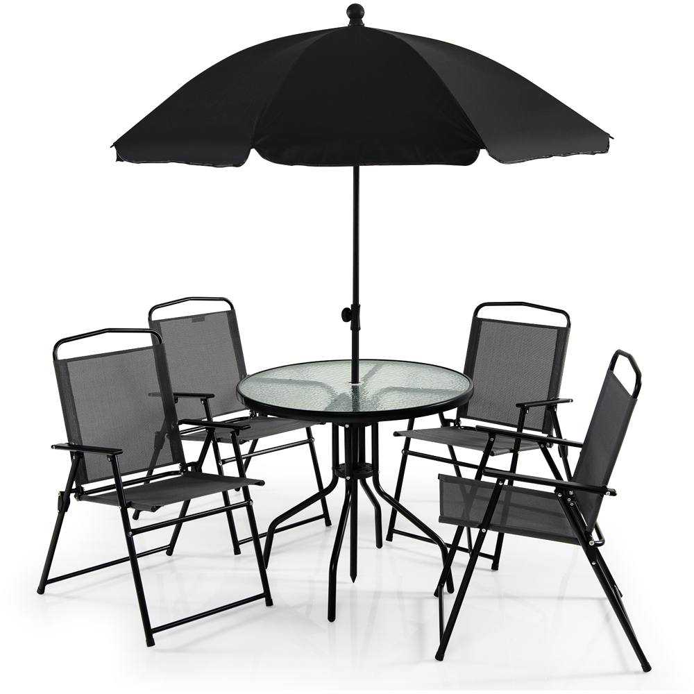 Costway 4 Seater Grey Patio Dining Set Image 3
