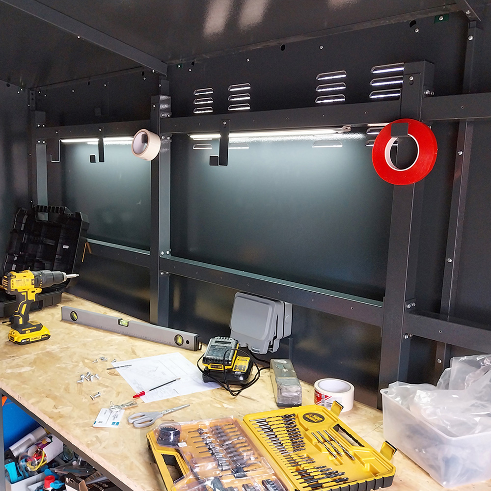 Asgard Garrison Secured by Design 10 x 14ft Green Metal Workshop Shed with Floor and 5 Point Locking Image 9