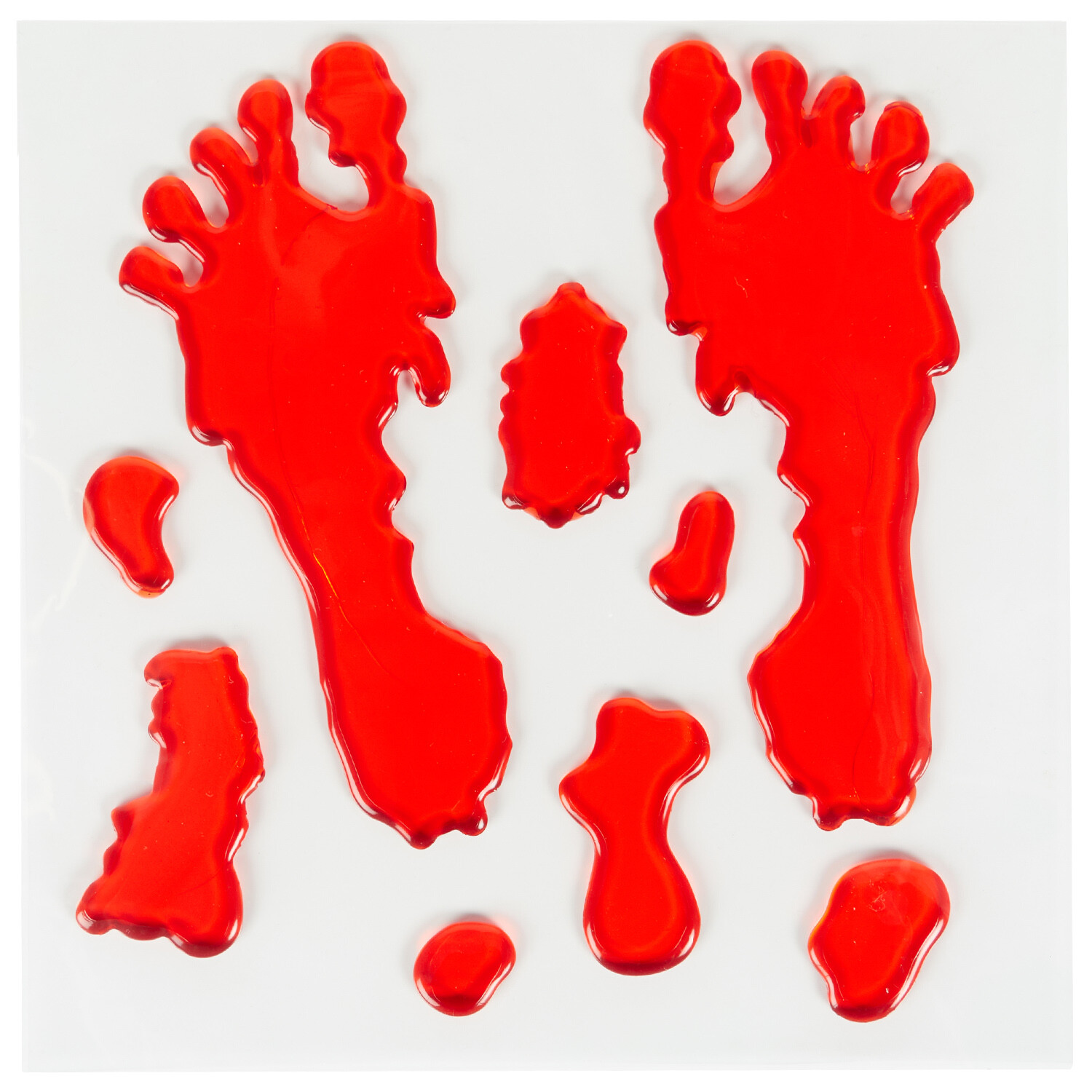 Halloween Hand or Foot Gel Window Sticker Red Image 3