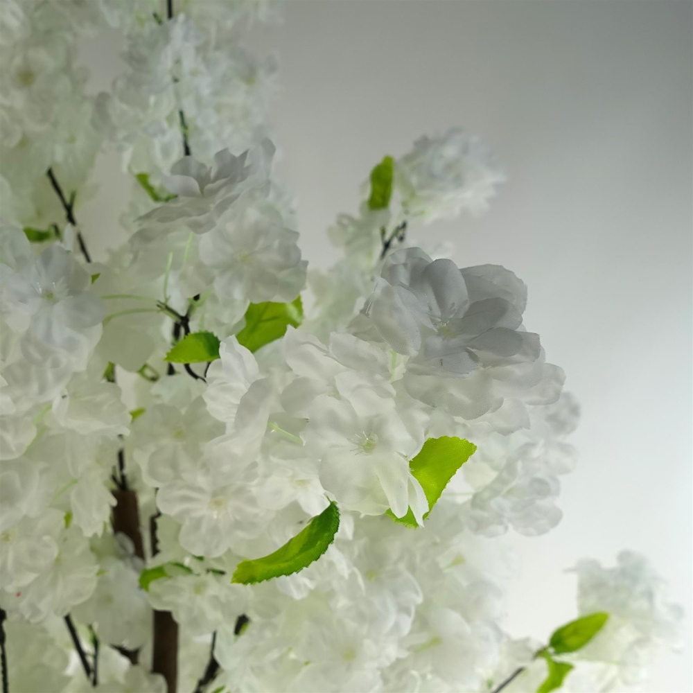 Leaf White Cherry Blossom Artificial Tree in Pot 150cm Image 2