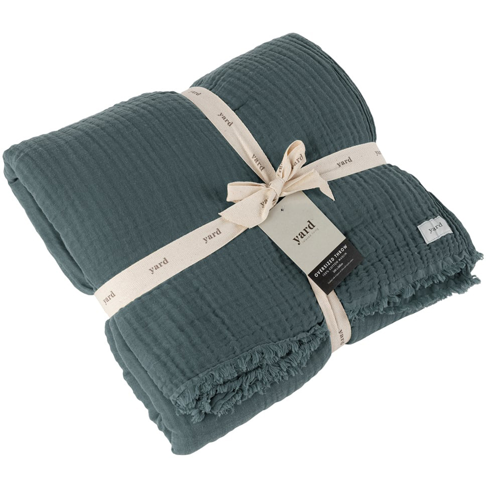 Yard Lark Dusk Large Muslin Cotton Throw 240 x 260cm Image 1