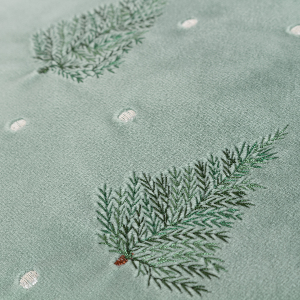 Furn Evergreen Green Classic Tree Embroidered Cushion 43 x 43cm Image 5