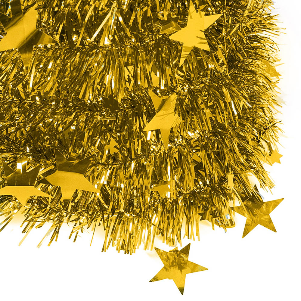 Living and Home Gold Pop Up Tinsel Christmas Tree with Base 4ft Image 5