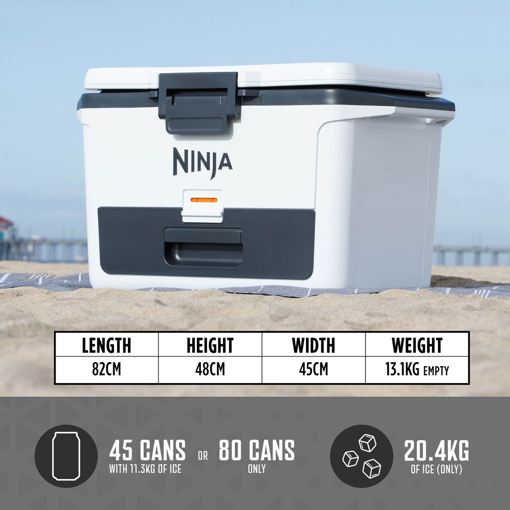 Ninja FrostVault FB151UKWH White Hard Cooler with Dry Zone 47L Image 8