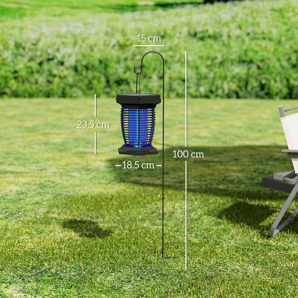 Outsunny 2 in 1 Electric Fly Zapper and Hanging Garden Lantern with UVA Light Image 9