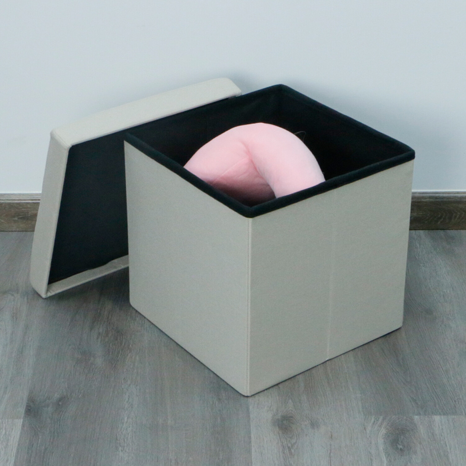 Seville Cream Linen Storage Box Image 7