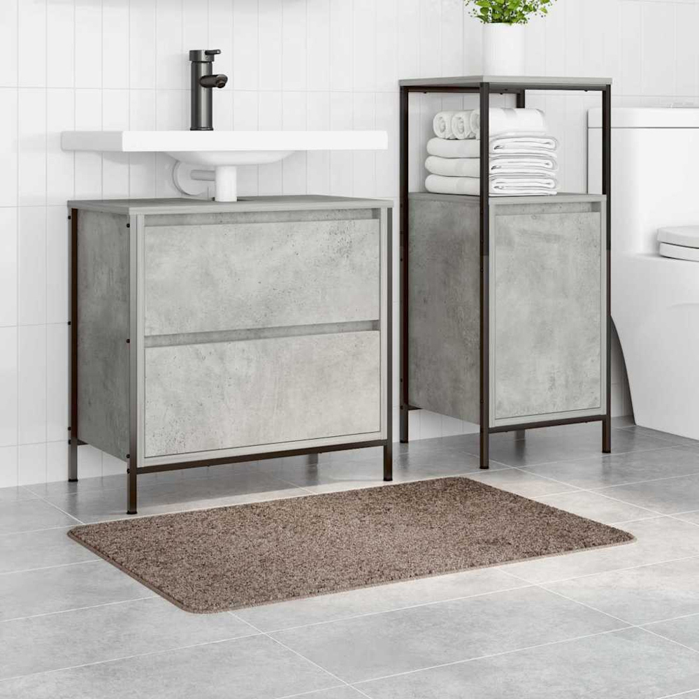 vidaXL Brown Anti-Slip Bath Mat 60 x 90cm Image 2