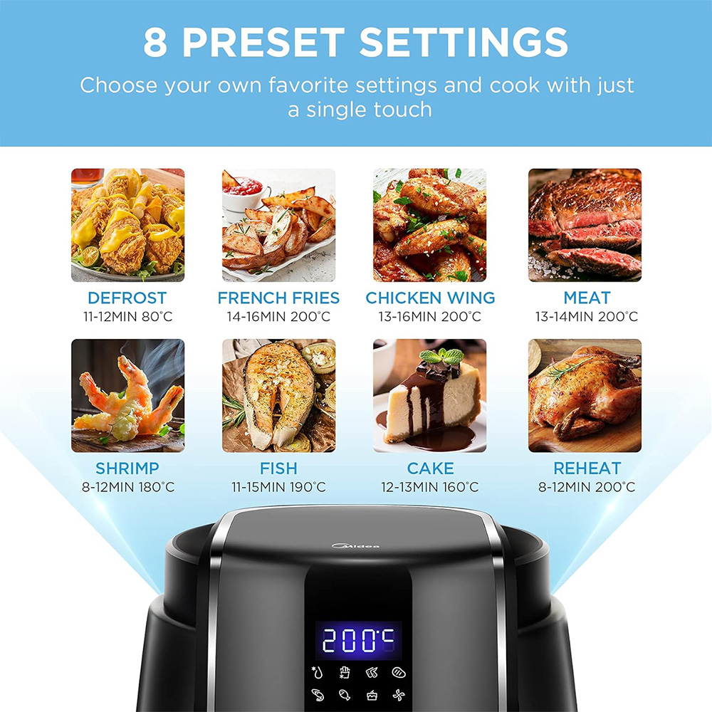 Midea 4L Knob Air Fryer with Display Image 7