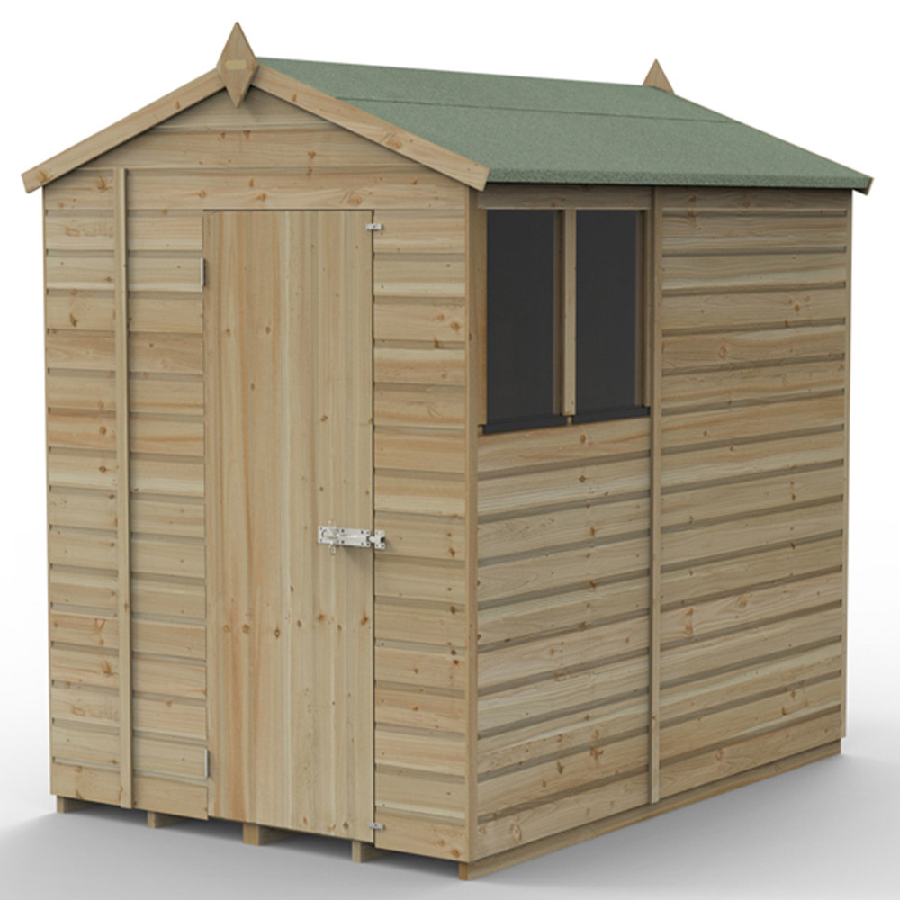 Forest Garden 5 x 7ft 2 Window Beckwood Apex Shed Image 3
