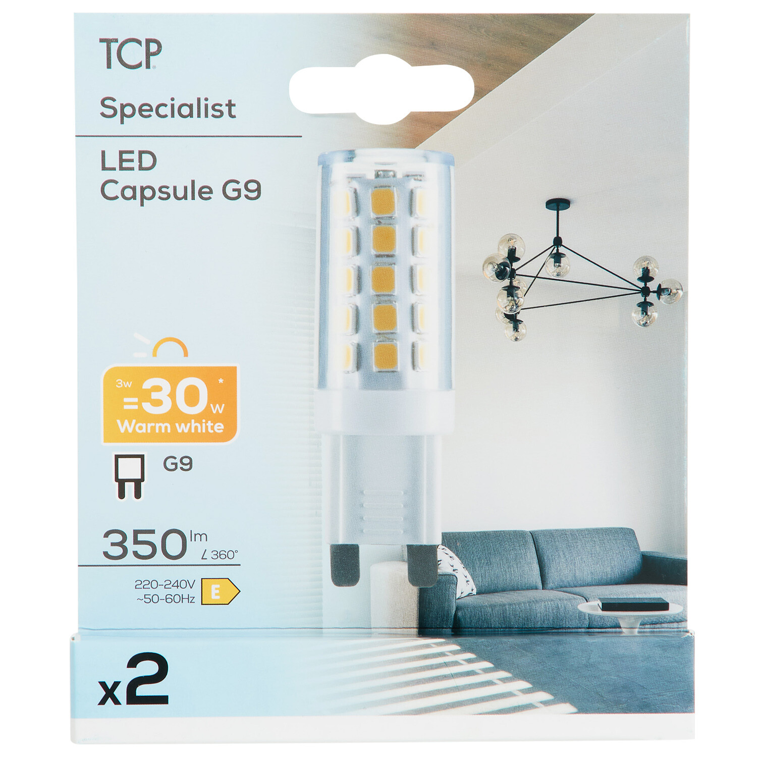 TCP LED Capsule G9 350L Bulbs - Warm White Image 1