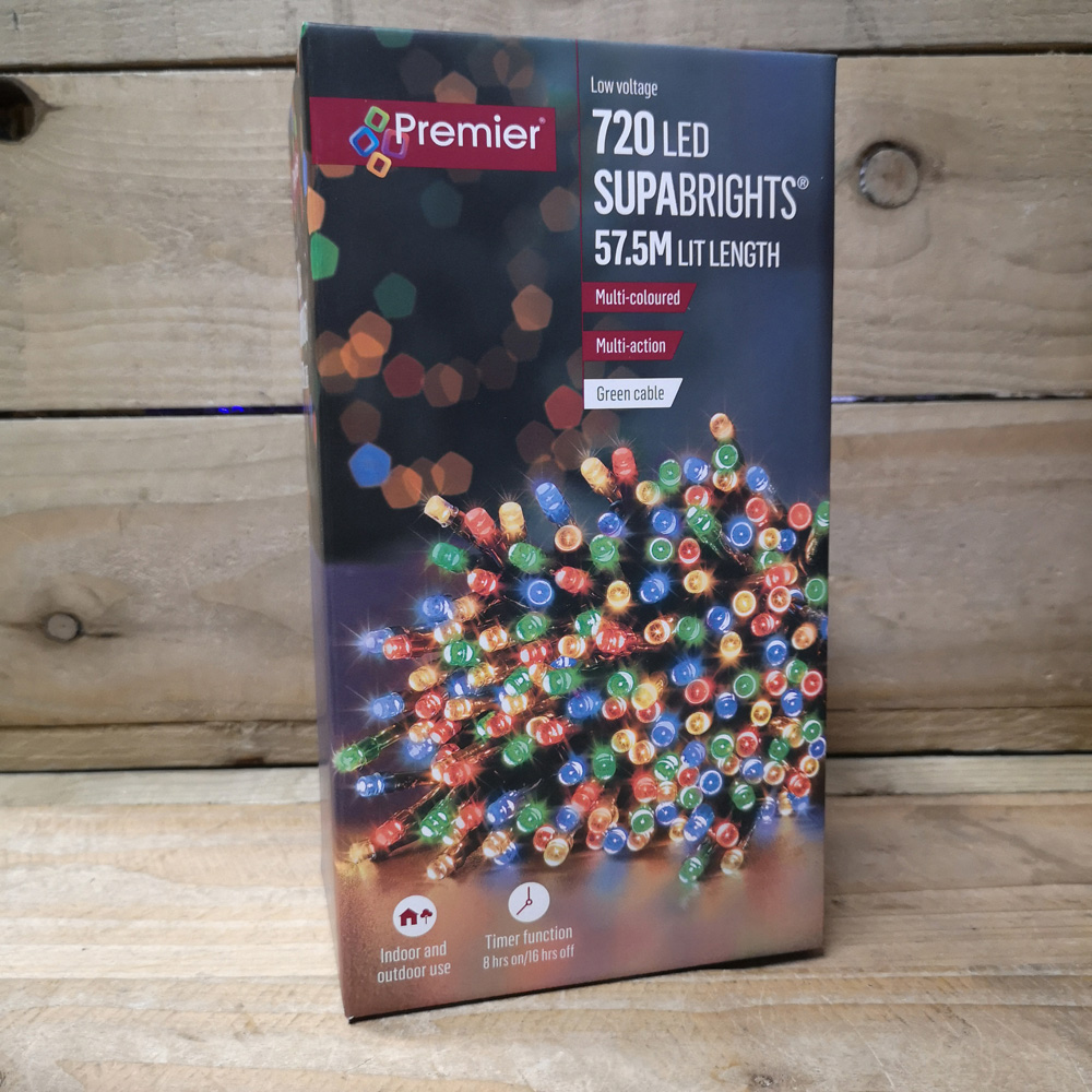 Premier SupaBrights 720 Multicolour LED Christmas String Light 57.5m Image 9