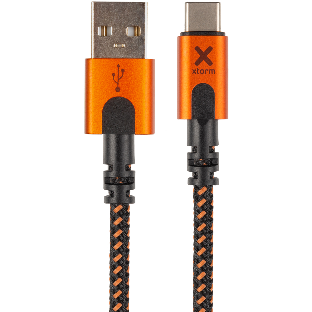 Xtorm Xtreme Black and Orange USB to USB-C Cable 1.5m Image 2