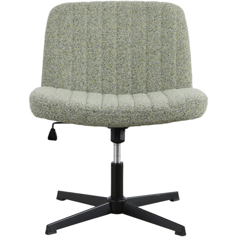 HGD BAO BUN Light Green Tweed Fabric Height Adjustable Office Chair Image 3