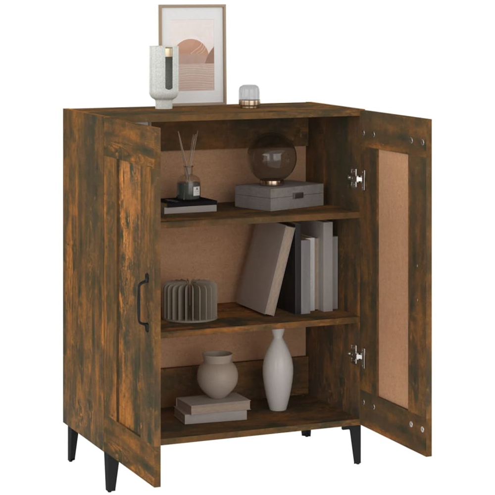 vidaXL 2 Door Smoked Oak Sideboard Image 4