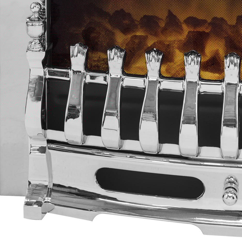 Adam Blenheim Chrome Electric Inset Fire Image 5