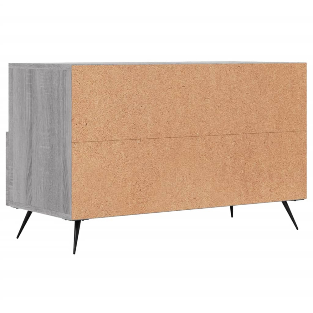 vidaXL 2 Drawer 2 Shelf Grey Sonoma TV Cabinet Image 6