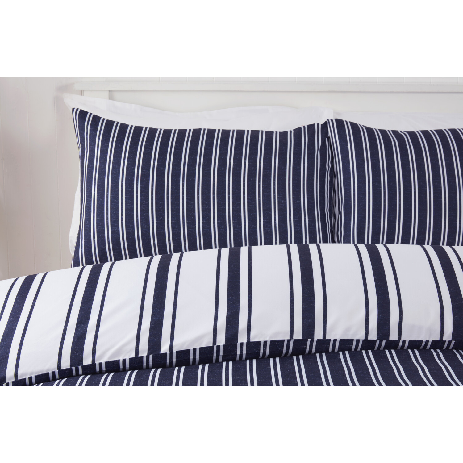 My Home Ocean Stripe Duvet Set - Navy Image 3