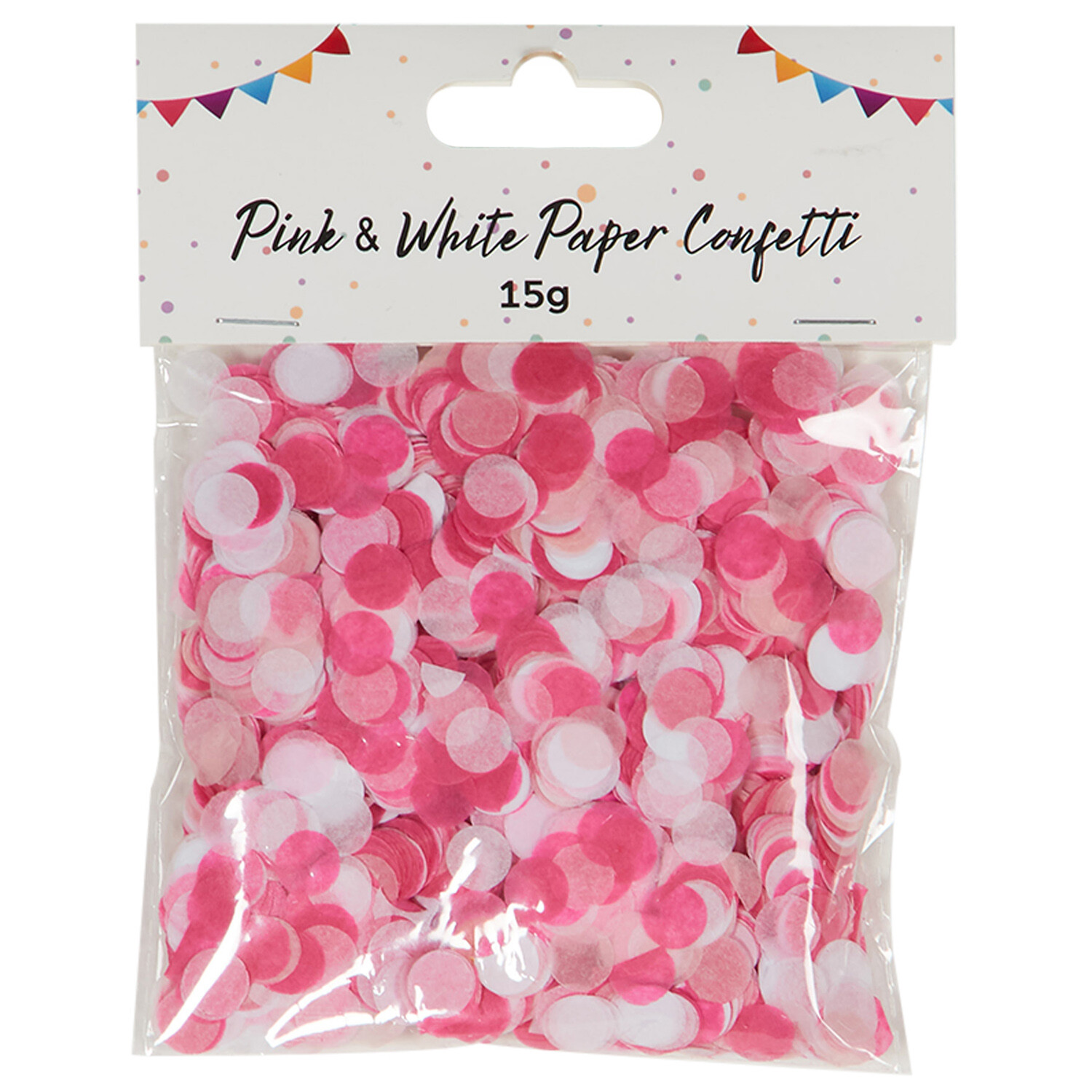 Pink and White Paper Confetti - Pink and White Image 1