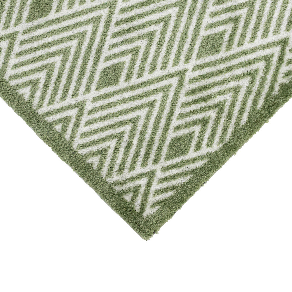 JVL Mega Green Geo Latex Backed Door Runner 57 x 150cm Image 4