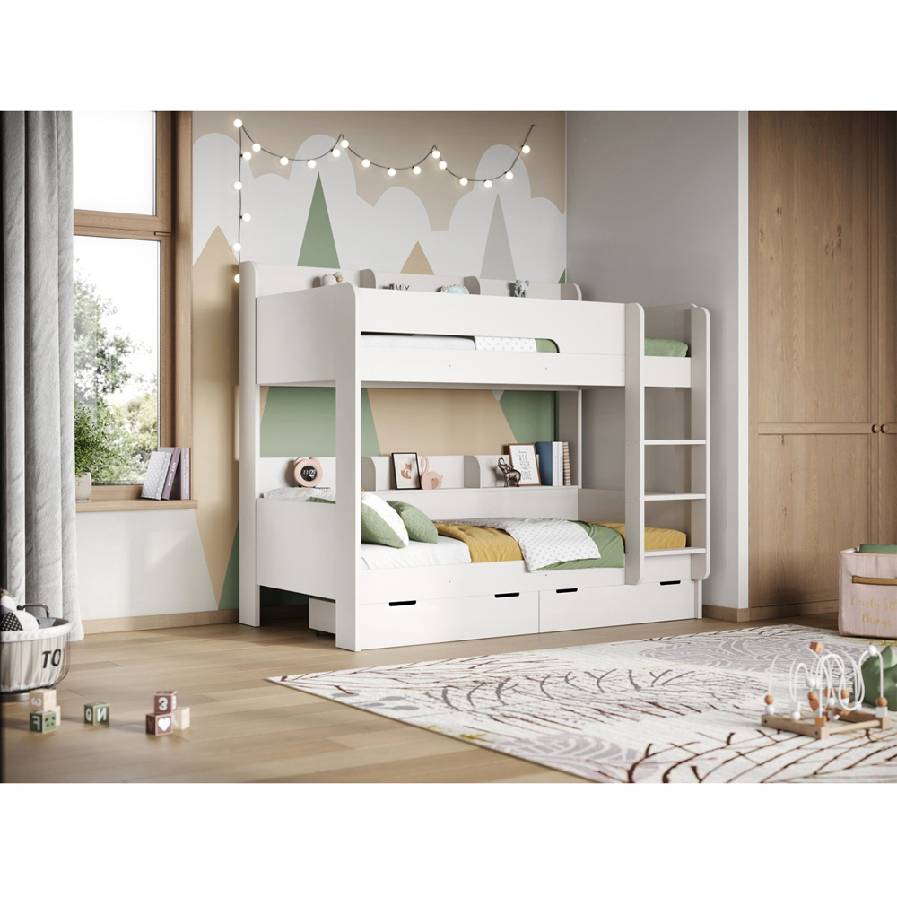Flair Eddie White Wooden Storage Bunk Bed Image 6