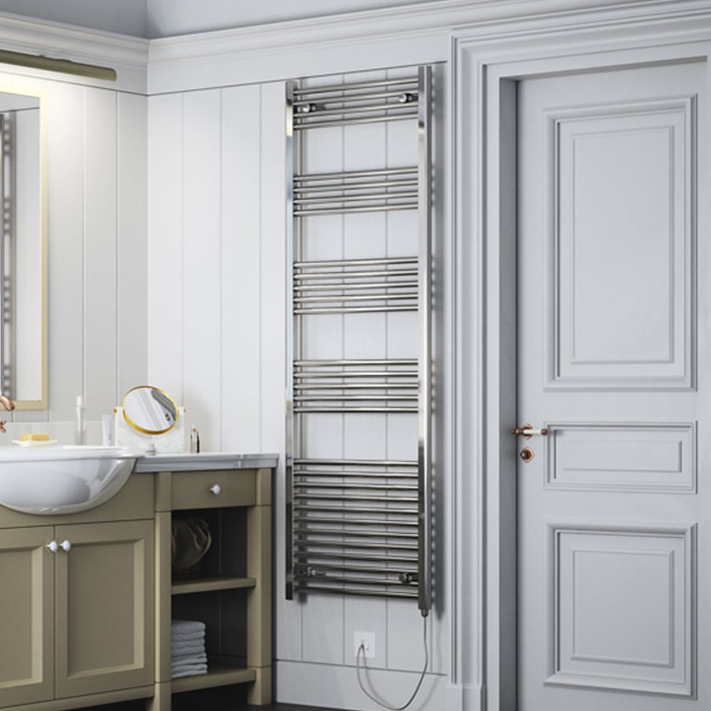 Terma Leo E 2046BTU Chrome Electric Fixed Temperature Towel Rail 1800 x 600mm Image 5