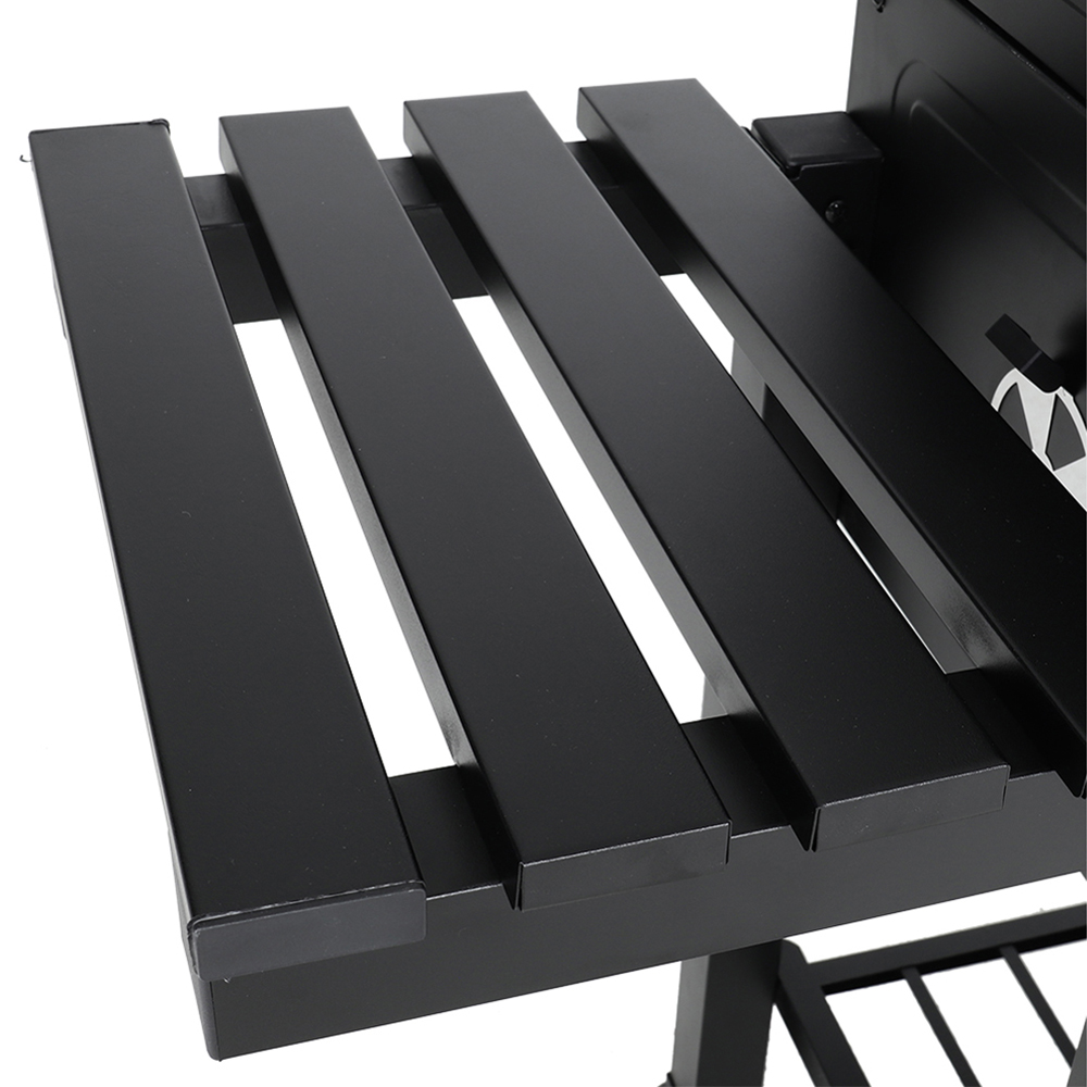 Living and Home Outdoor BBQ Charcoal Grill with Side Tables Image 7