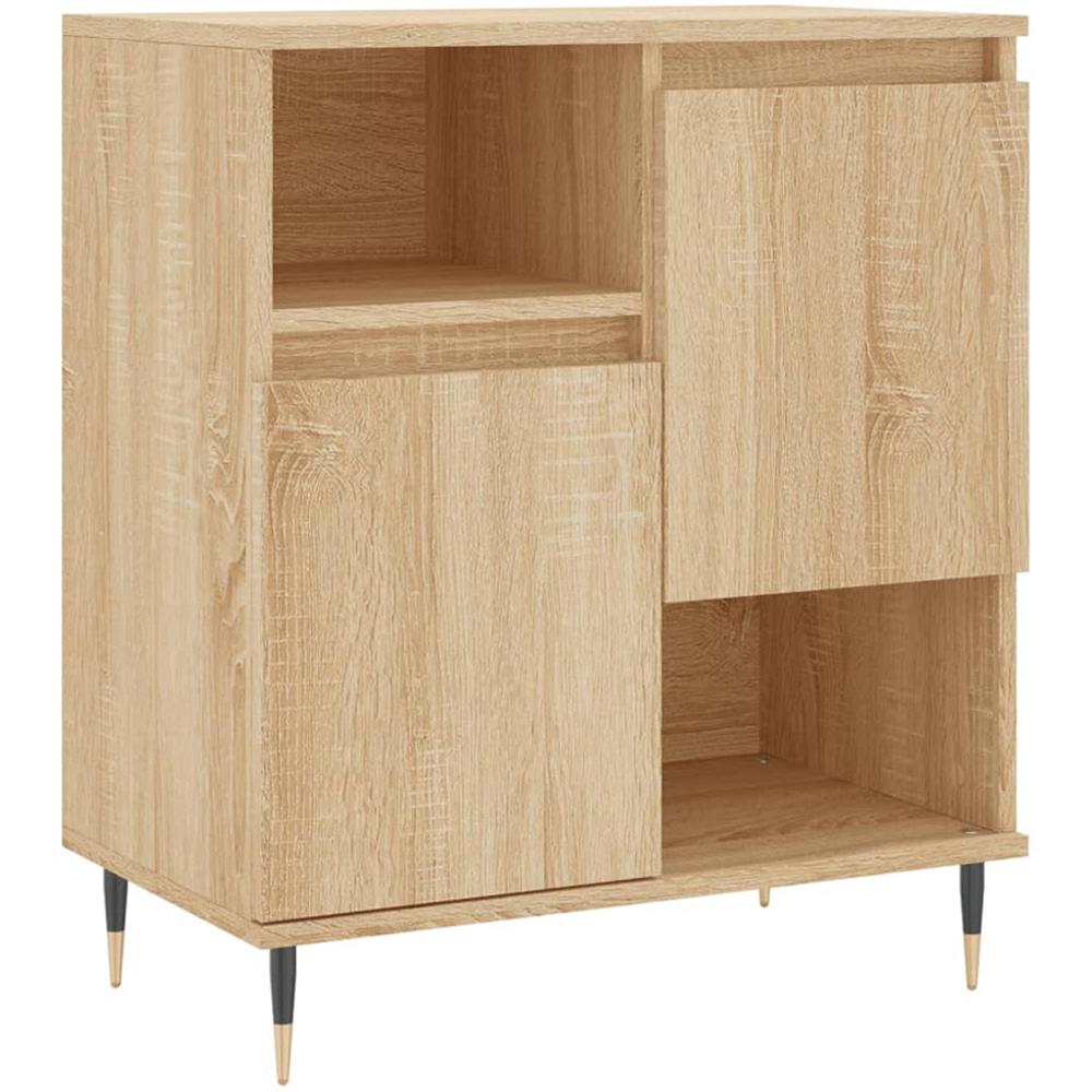vidaXL 2 Door 2 Shelf Sonoma Oak Sideboard Set of 3 Image 5