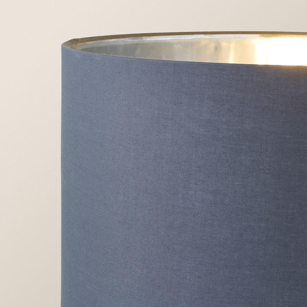 ValueLight Marissa Charcoal Velvet Chrome Inner Shade Chrome Stacked Ball LED Floor Lamp Image 3