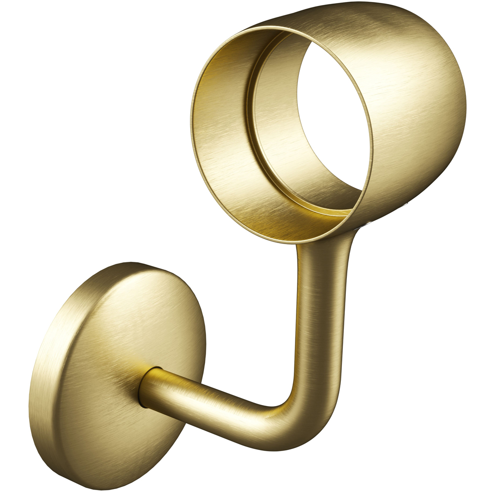 Rothley Satin Brass Stair Handrail Connecting Wall Bracket Image 3