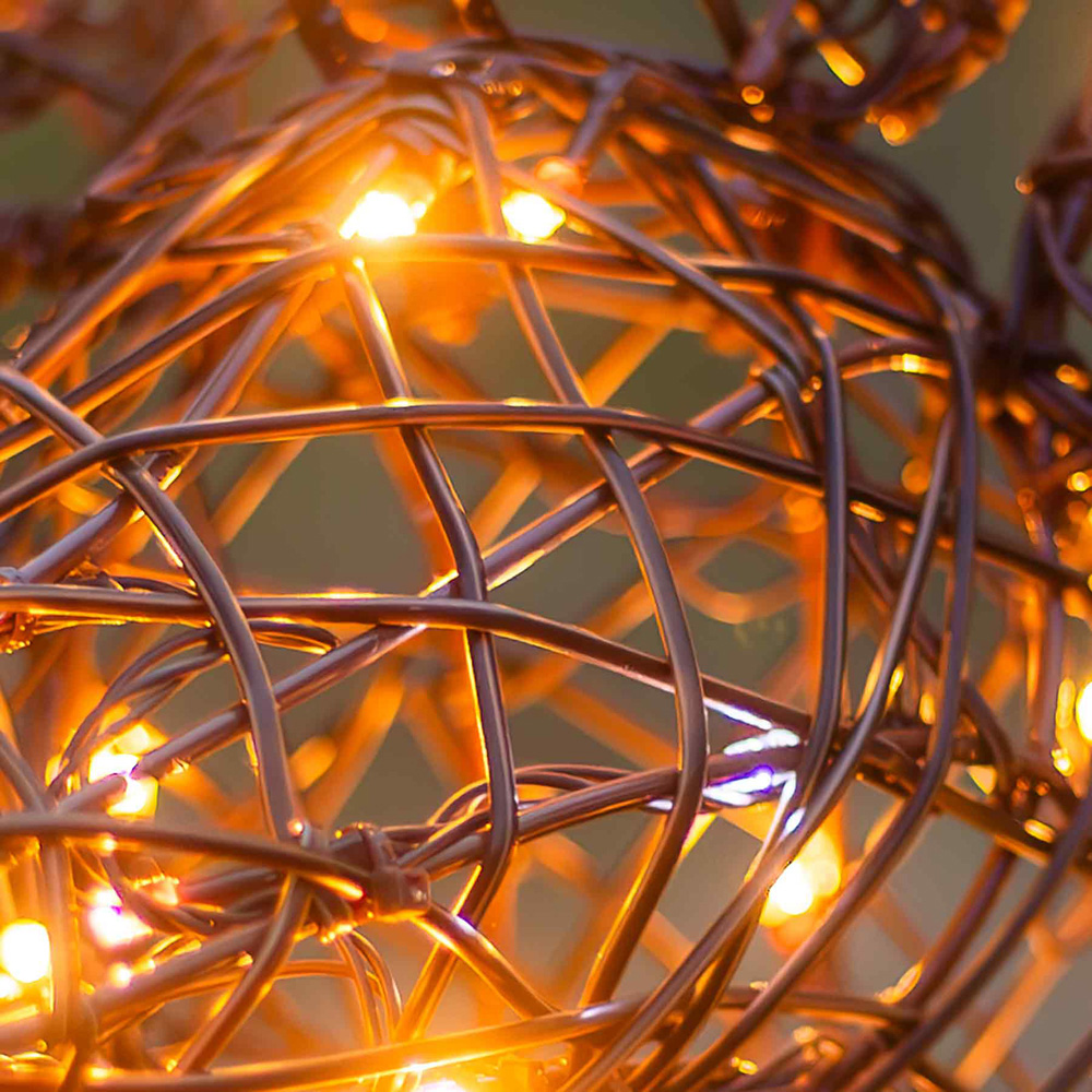 The Christmas Centre 250 LED Brown Wicker Light-Up Mother and Baby Reindeer Set 3.2ft Image 6