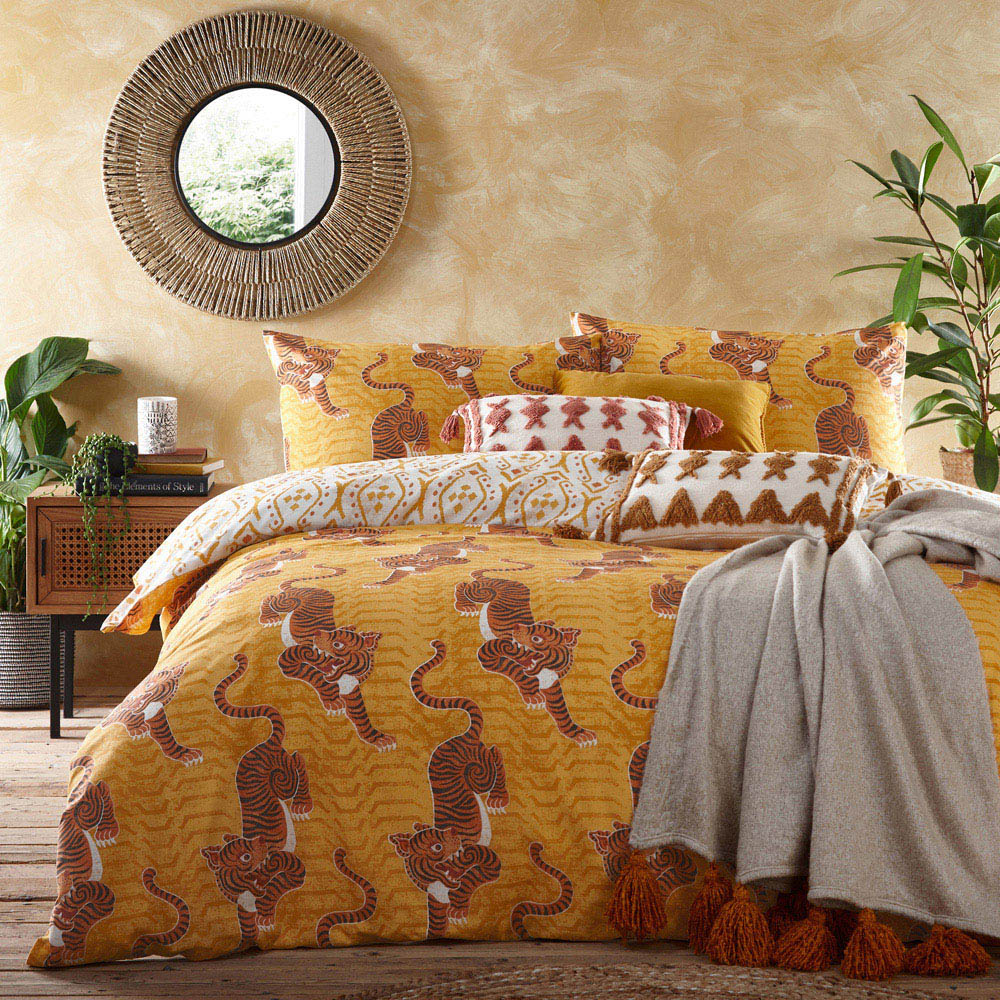 furn. Tibetan Tiger Single Multi Tribal Duvet Cover Set Image 5