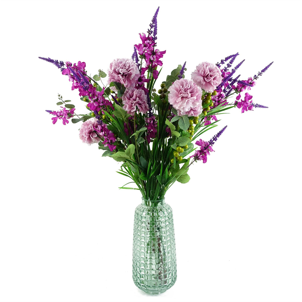 Leaf Pink Carnation Single Stem Artificial Flower 2.3ft 6 Pack Image 5
