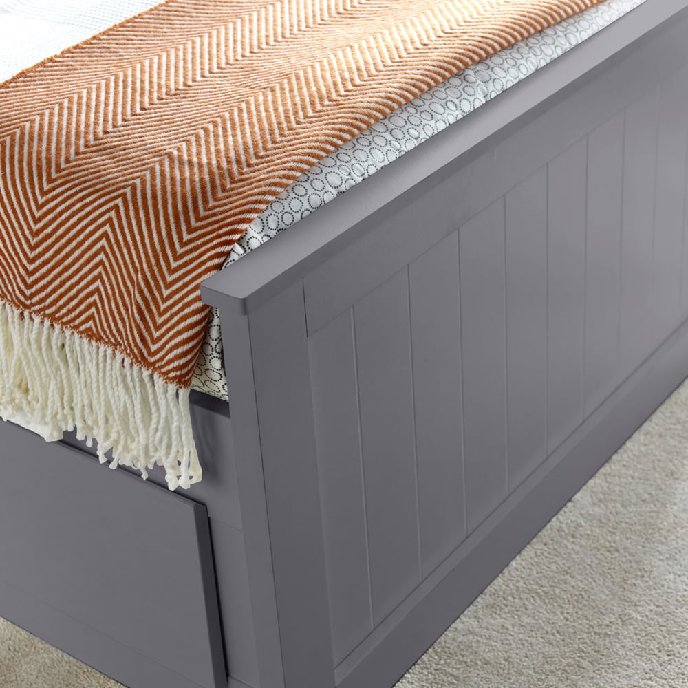 Bedmaster Enzo Single 3 Drawer Grey Wooden Storage Bed Image 5
