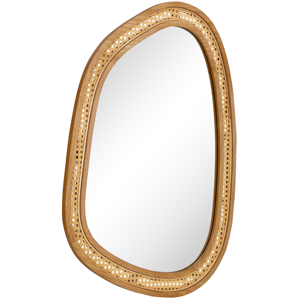 Costway Natural Boho Style Irregular PVC Rattan Wall Mirror 85 x 60cm Image 1