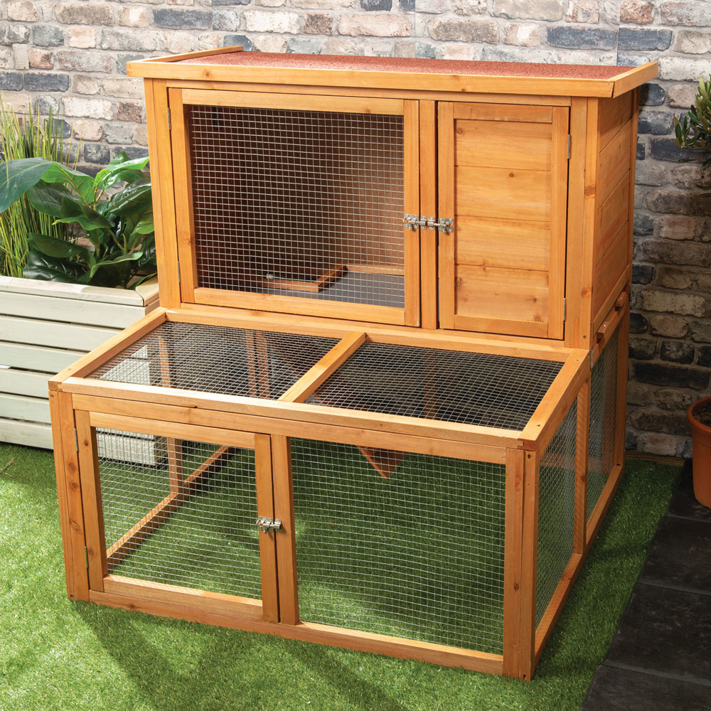 Small Animal Hutch and Run 100 x 90cm Image 2