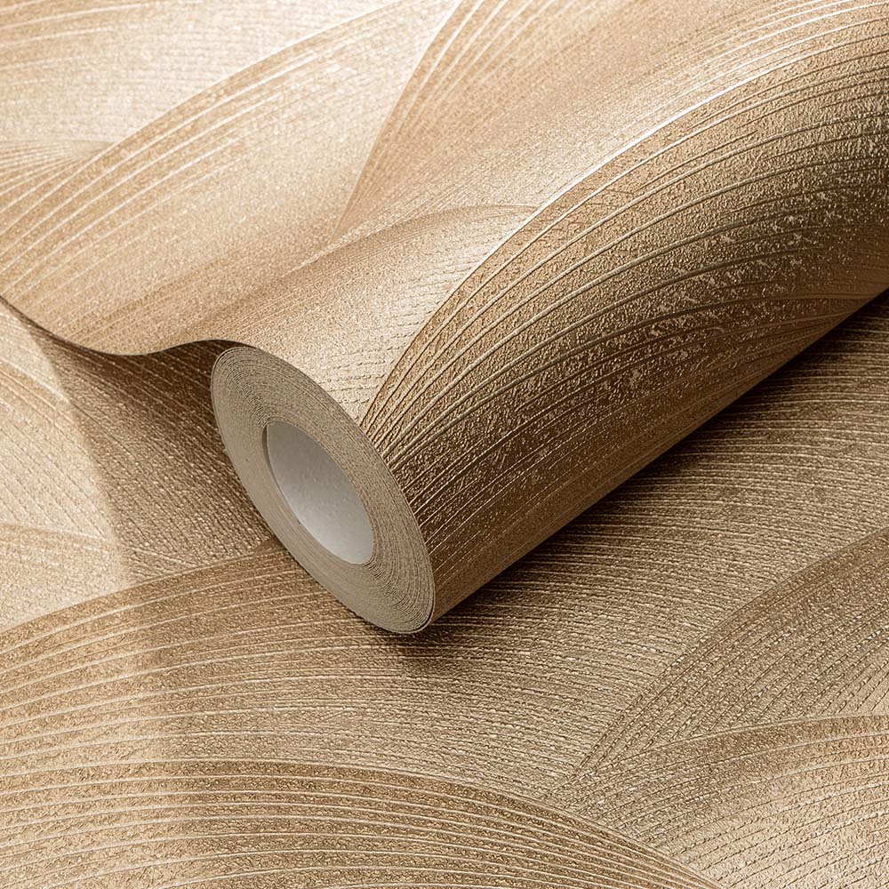 Erismann Serene Geometric Gold Vinyl Wallpaper Image 2