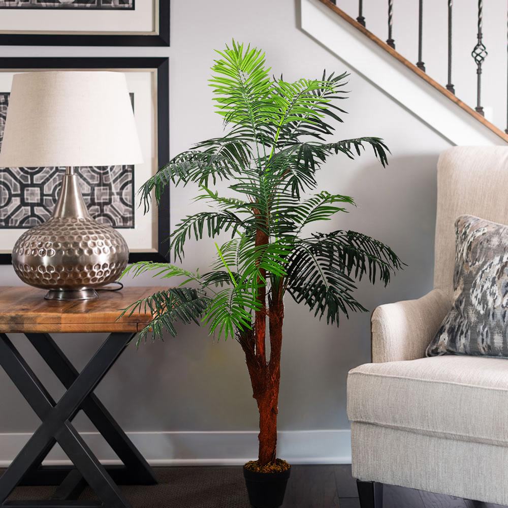 Living and Home Palm Tree Artificial Plant in Planter 150cm  Image 2